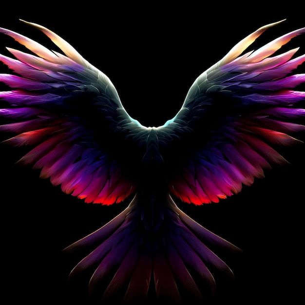 De belles ailes d'aigle colorées pour concevoir et créer de l'art