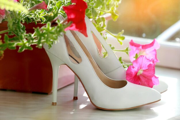 Belles chaussures de mariage