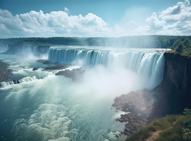 Belles chutes du Niagara par une belle journée ensoleillée Niagara Canada