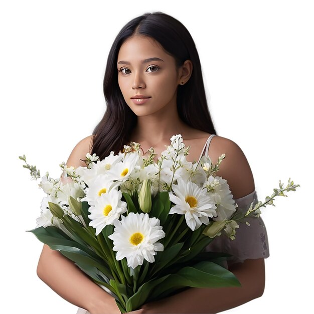 De belles femmes sur un fond blanc