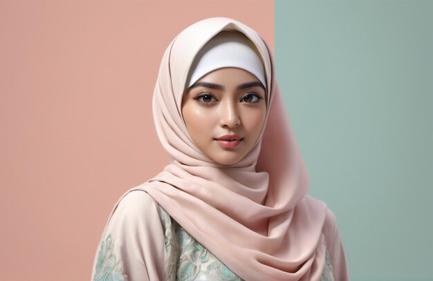 De belles femmes portant le hijab