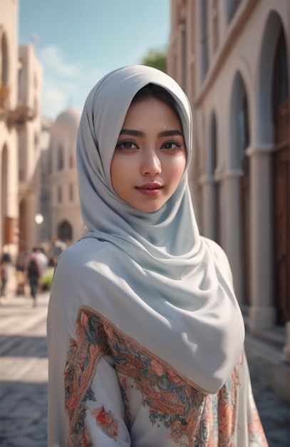 De belles femmes portant le hijab