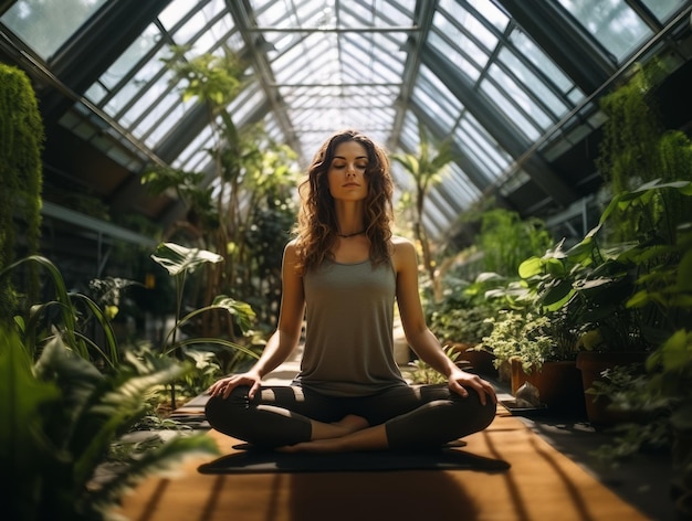 de belles femmes qui méditent le yoga AI générative