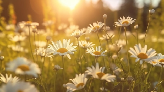 Belles fleurs de camomille