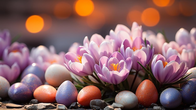 belles fleurs de crocus de printemps