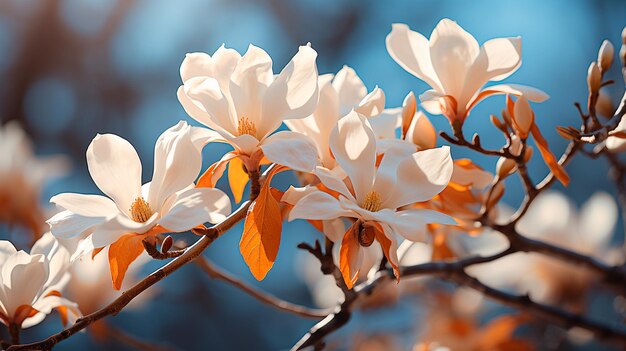 de belles fleurs dans le jardin