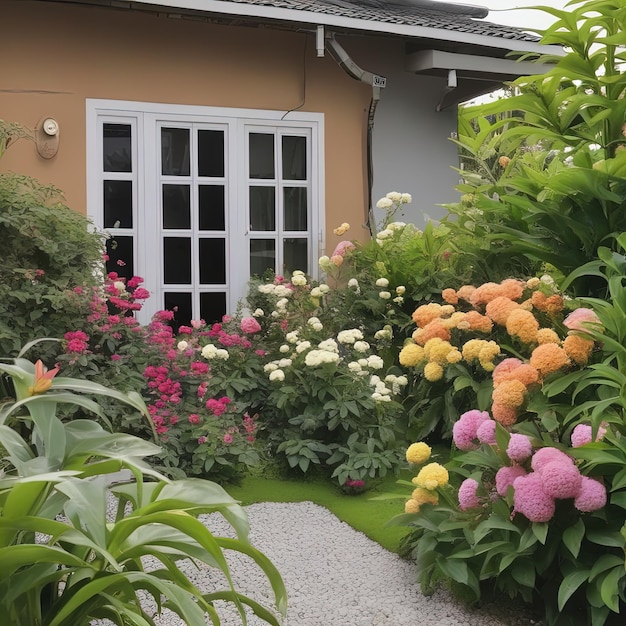 belles fleurs dans le jardin