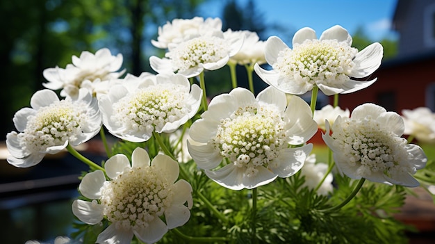 Photo de belles fleurs en dentelle de la reine anne.