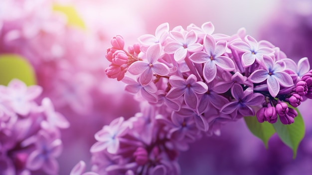 Belles fleurs lilas variétés d'arbres fond d'écran image Art généré par Ai