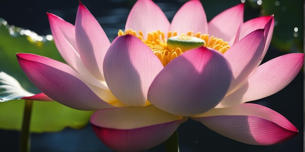 Photo les belles fleurs de lotus ont une signification profonde pour différentes cultures et religions.