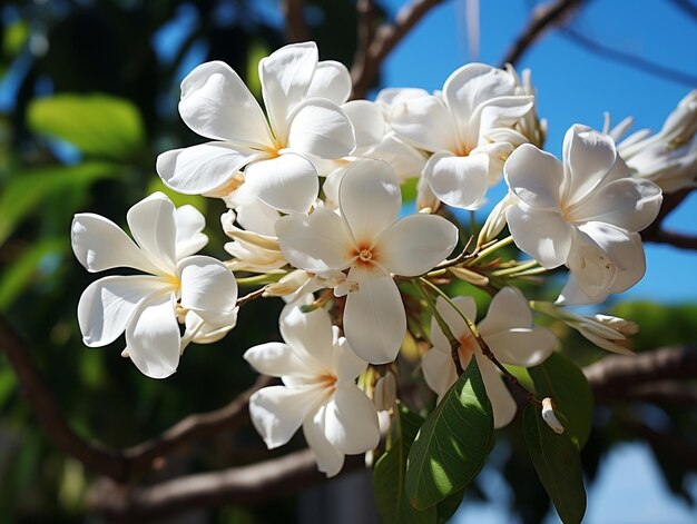 Photo de belles fleurs de plumerie