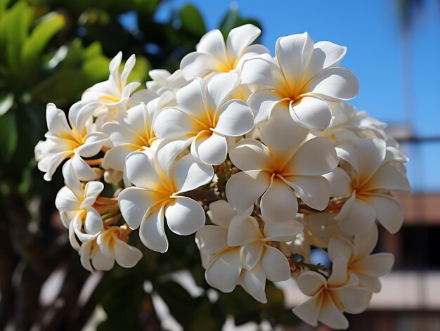 De belles fleurs de plumerie