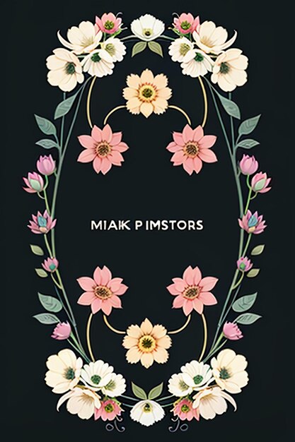 Belles fleurs en pot gros plan fond simple affiche couverture papier peint design publicitaire