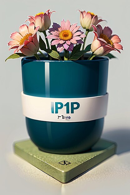 Photo belles fleurs en pot gros plan fond simple affiche couverture papier peint design publicitaire