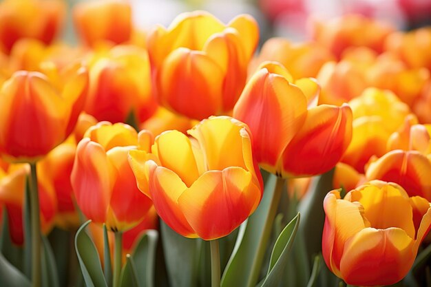 Belles fleurs de tulipes dans le jardin