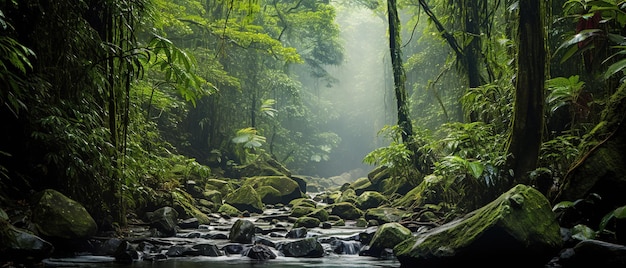 De belles forêts tropicales luxuriantes en Amérique centrale