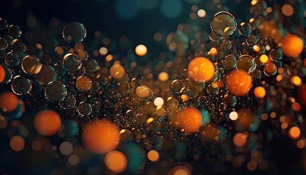 Belles lumières Bokeh bannière abstraite fond d'écran AI générative