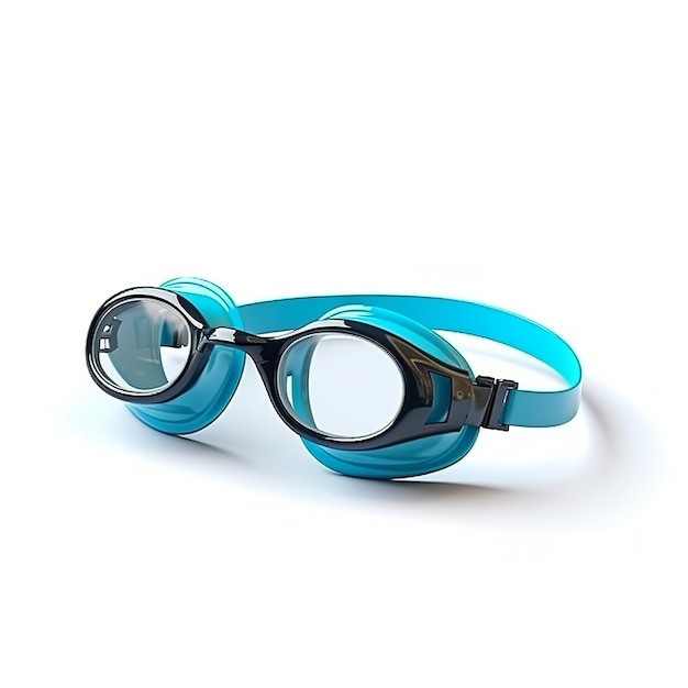 De belles lunettes de natation sur fond blanc