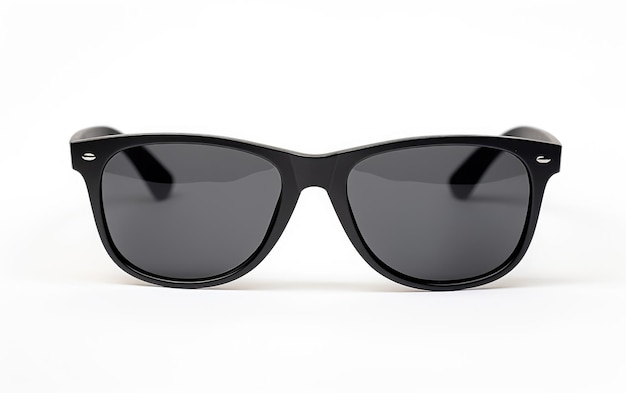 De belles lunettes de soleil noires isolées sur un fond blanc