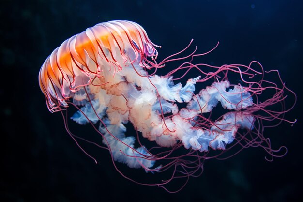 De belles méduses dans l'eau