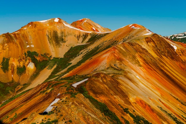 Les belles montagnes colorées de San Juan dans le Colorado par une journée ensoleillée