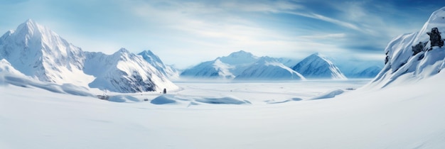 De belles montagnes couvertes de neige