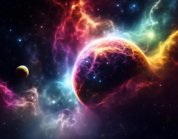 De belles nébuleuses spatiales fantastiques étoiles et planètes dans la galaxie profonde
