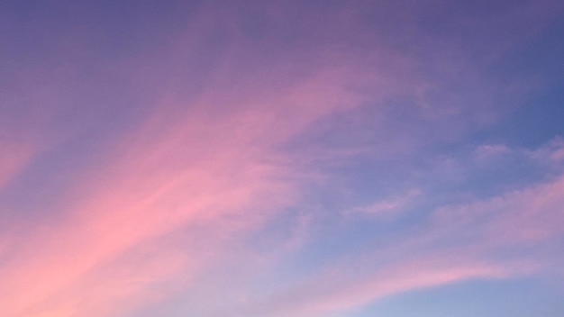 Belles nuances de ciel violet rose bleu le matin