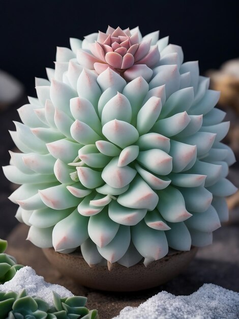 Photo belles plantes echeveria