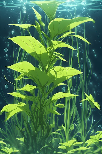 Belles plantes sous l’eau