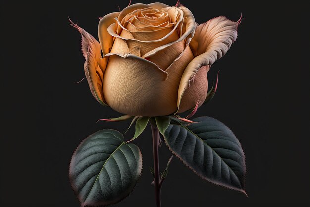 Belles roses, fleurs sur fond sombre