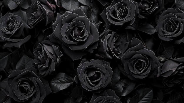 Photo belles roses noires