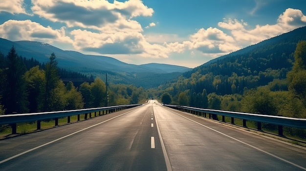 Belles routes en été mi été automne et hiver