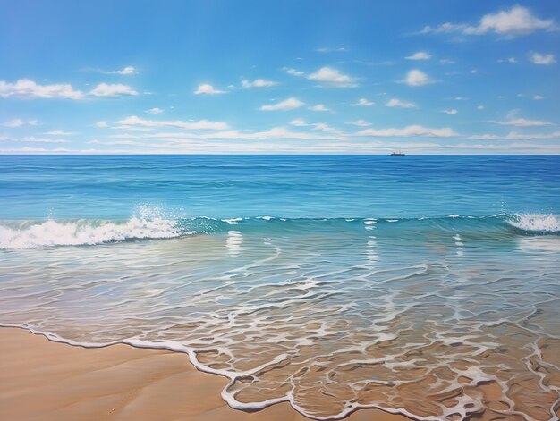 Belles vagues de la mer de la plage de Floride