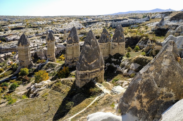 Belles vues sur les montagnes et les rochers en Cappadoce Turquie Turquie Photo de haute qualité