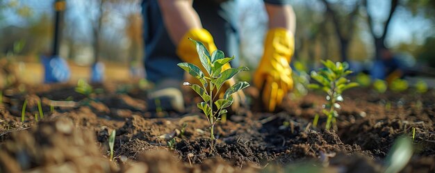 Des bénévoles organisent une plantation d'arbres dans la communauté