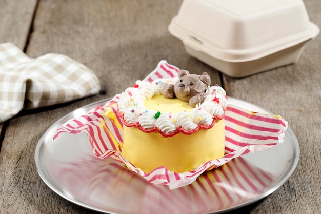 Bento Lunchbox Gâteau coréen à la crème au beurre pour la fête d'anniversaire