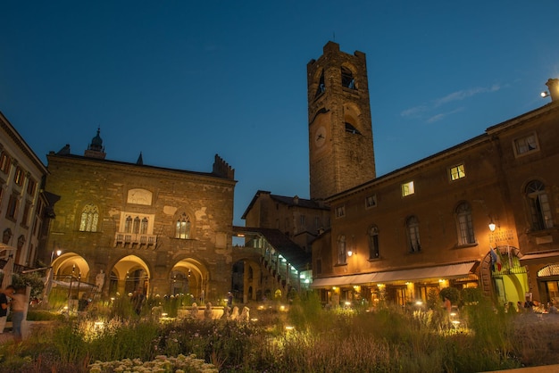 Bergame Italie Septembre 2018 Vieille ville dans une ville de grande hauteur transformée en jardin botanique pour les maîtres du paysage