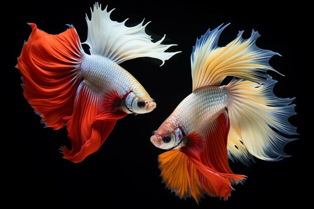 Photo betta brawl showdown de dumbo eared siamese combattant les poissons dans des couleurs vives ar 32