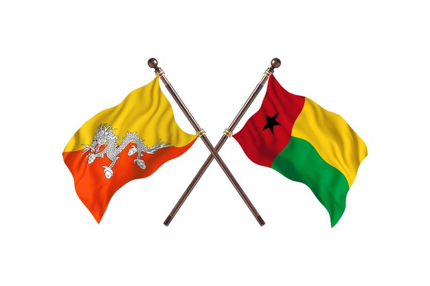 Le Bhoutan contre la Guinée Bissau Deux drapeaux Contexte