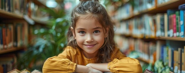 Photo une bibliothécaire scolaire recommande des livres