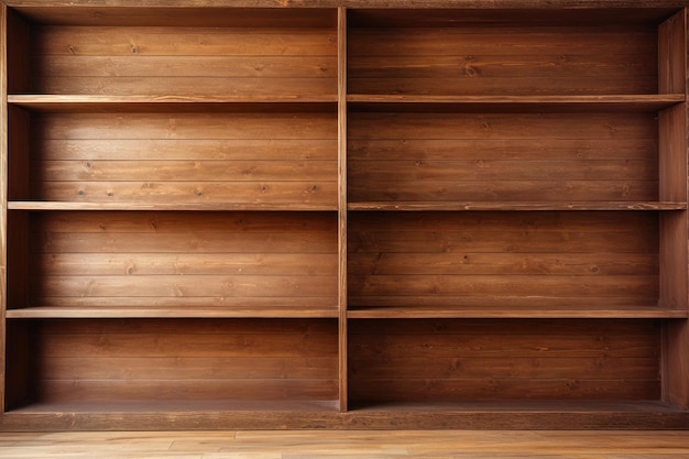 Une bibliothèque en bois attend des histoires