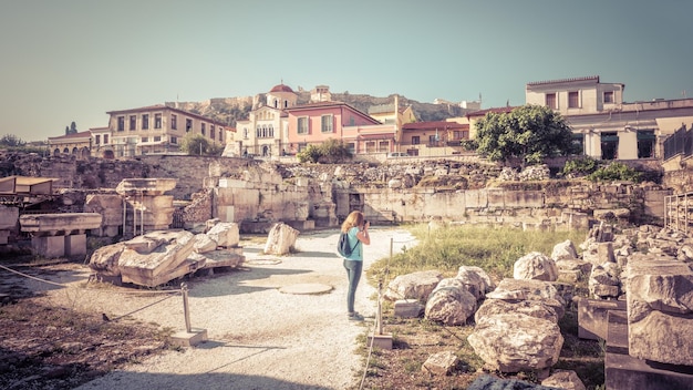 Bibliothèque d'Hadrien Athènes Grèce