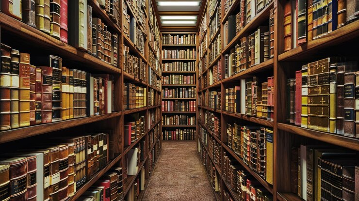 Photo bibliothèque juridique dans un cabinet d'avocats