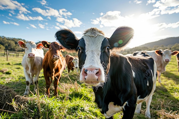 Bien-être des animaux de ferme dans les champs ouverts