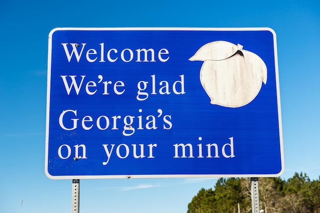 Photo bienvenue en géorgie sign