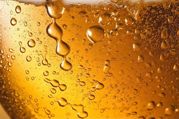 bière avec des bulles dans le verre Verser de la bière avec de la mousse de bulles dans du verre pour le fond