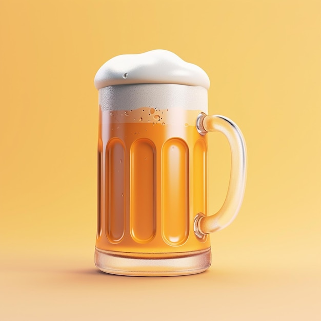 La bière de dessin animé 3D