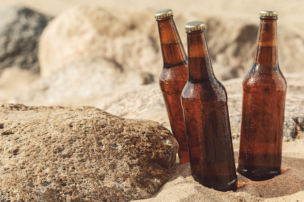 Bière sur la plage