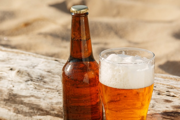 Bière sur la plage